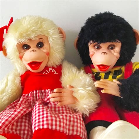 Vintage Rushton Zippy and Tippy Monkey Dolls - Etsy | Monkey doll, Zippy, Monkey pattern