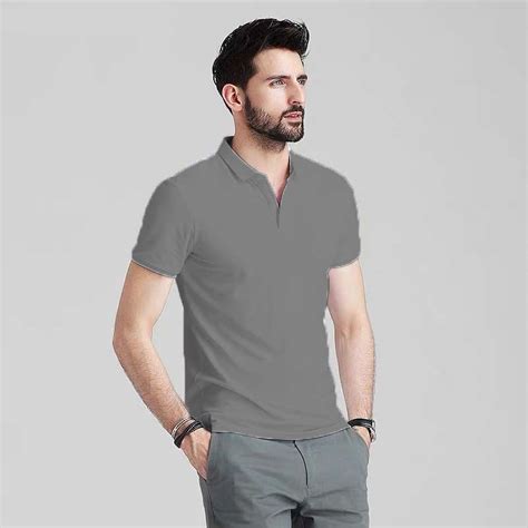 Blue Corner Men's Polo Shirt Plain Comfort Wear Acid Gray | Lazada PH