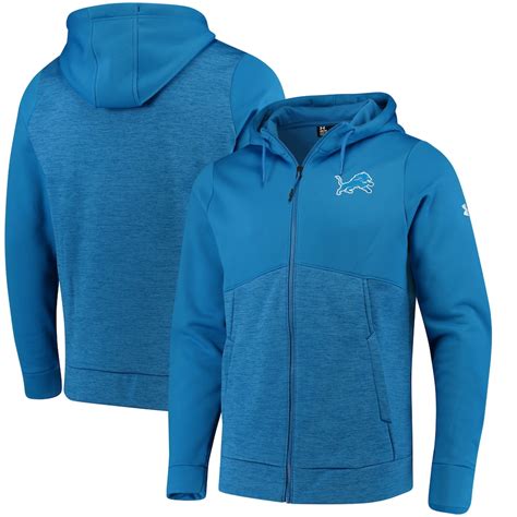 Men's Under Armour Blue Detroit Lions Combine Authentic Twist ...