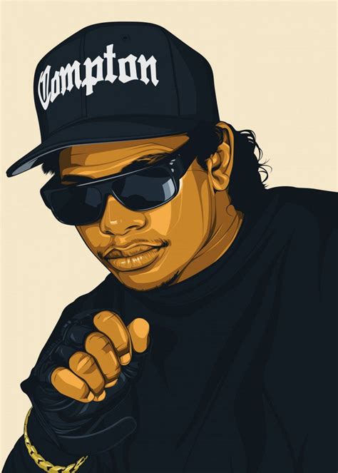 Eazy E Music Poster Print | metal posters - Displate | Hip hop artwork ...