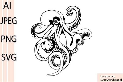 Octopus SVG/Jpg/Png/Ai/Sea animals Octopus (2337909)