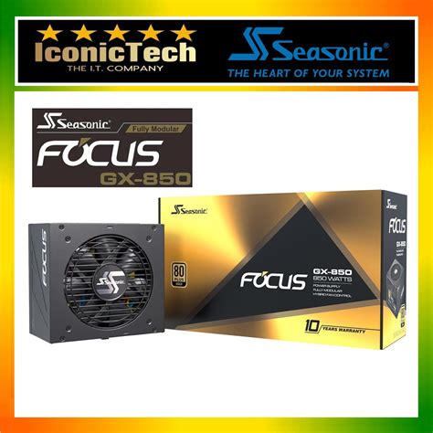 Seasonic Focus GX Series 650W 750W 850W 80 Plus® Gold Full Modular PSU ...