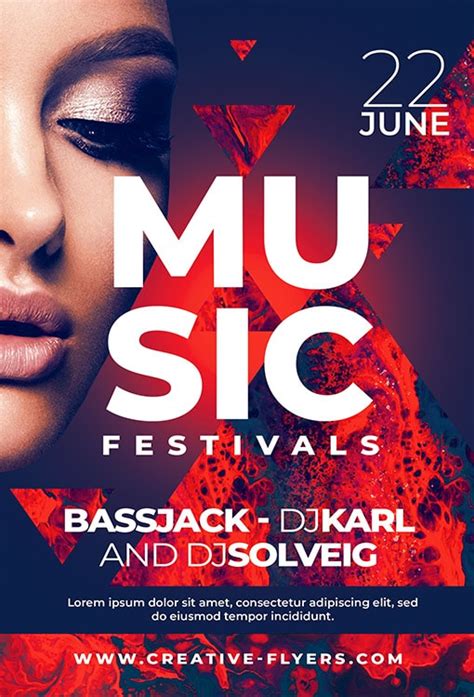 Custom Music Festival Flyer Template - Creative Flyers