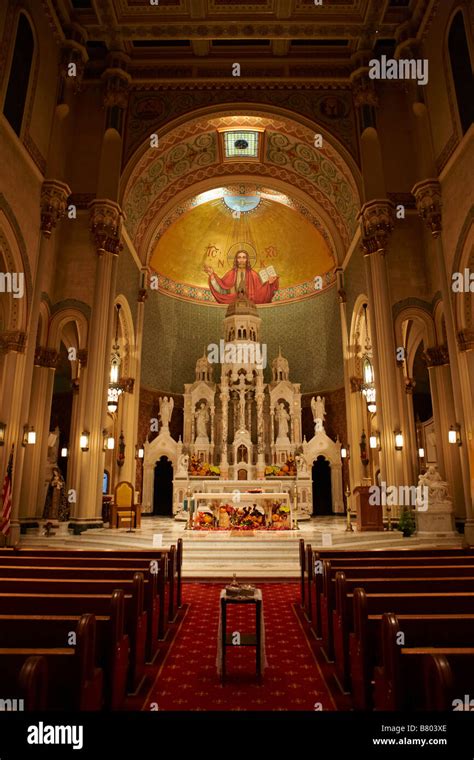 Interior of Saints Peter and Paul Church. San Francisco, California ...