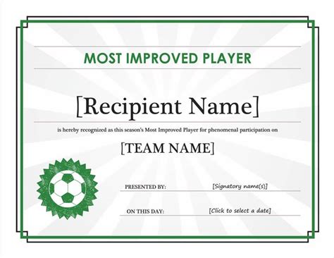 Most Improved Award | Most Improved Award Template