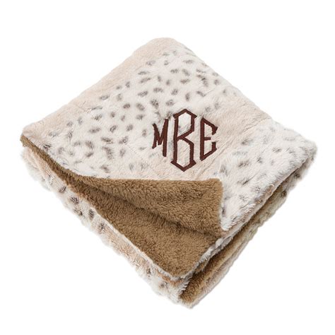 Monogrammed Fur Throw - Marleylilly