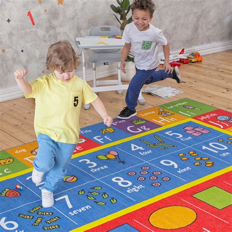 KIDS ABC NUMBERS SHAPES CLASSROOM PLAYROOM RUG - KC CUBS – KC Cubs