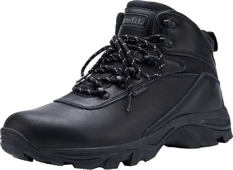 Leisfit Men's Mid Waterproof Hiking Boots Outdoor Lightweight Backpacking Trekking Boots: Amazon ...