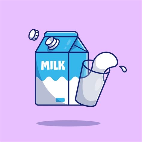 Premium Vector | Milk and glass illustration. breakfast time isolated ...