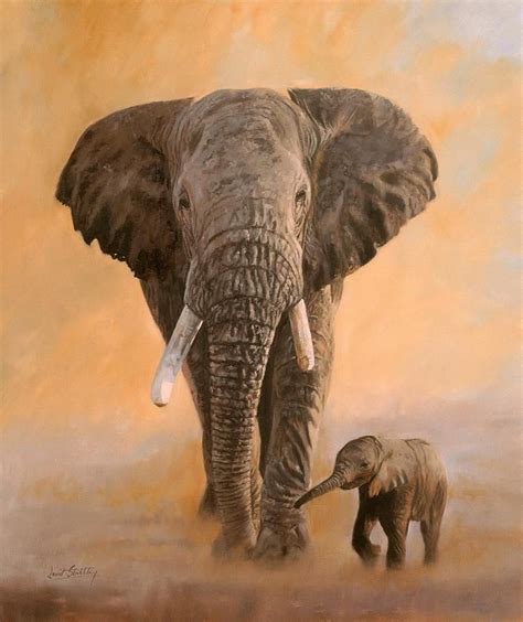 Back to David Stribbling | Art > Paintings > Elephant Paintings ...