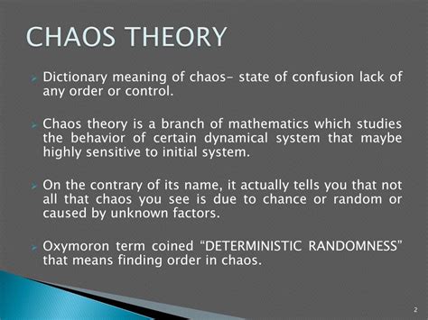 PPT - CHAOS THEORY PowerPoint Presentation, free download - ID:2732872