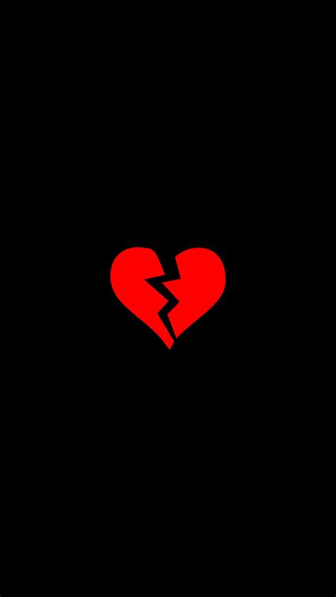 Red and black heart, black, broken Heart, emotional, hopeless, no hope ...