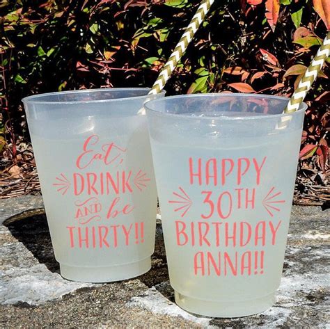 Custom Cups, Thirty Birthday, Happy 30th Birthday, Party Cups ...