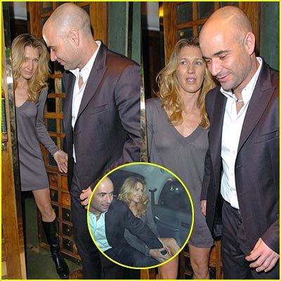 Andre Agassi’s Grand Slam Date | Andre Agassi, Steffi Graf | Just Jared ...