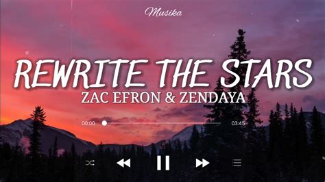 Rewrite The Stars - Zac Efron & Zendaya (Lyrics Video) - YouTube