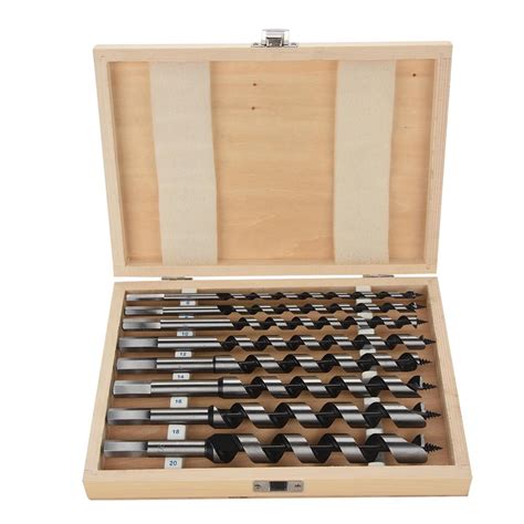 OTVIAP Hex Auger Wood Drill Bit,8pc Carbon Steel Auger Bit Set Wooden ...