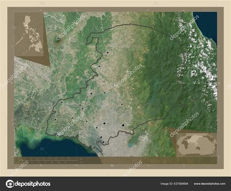 Bulacan Province Philippines High Resolution Satellite Map Locations Major Cities — valokuva ...