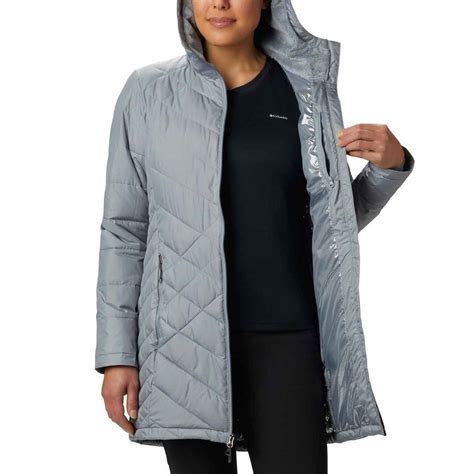 Columbia Women's Heavenly Long Winter Jacket - Tradewinds Gray - L ...