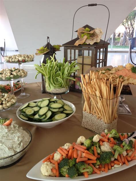 A vegetable and crudite display for guests to enjoy upon arrival to an event held at The ...