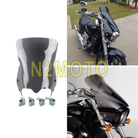 Dark Smoke Polycarbonate (PC) Motorcycles Windshield Windscreen for 2006 2016 SUZUKI BOULEVARD ...