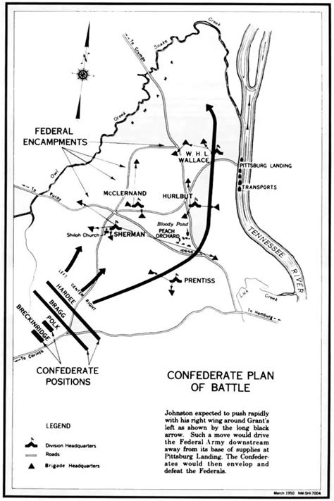 Shiloh Tennessee Battle Result Confederate Map