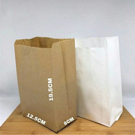 Jual Paper Bag Kantong Kertas Kemasan Makanan Roti Kue Gorengan Snack - Cokelat - Jakarta Barat ...