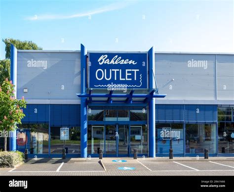 Mulheim-Karlich, Germany - May 18, 2023: facade of the local Bahlsen outlet store. Bahlsen is a ...
