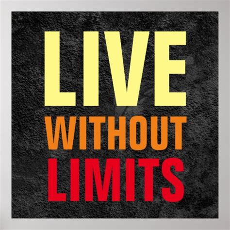 Live Without Limits Inspirational Motivational Poster | Zazzle.com