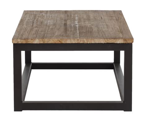 Civic Center Long Coffee Table Distressed Natural - Long and thick elm wood planks are fused ...