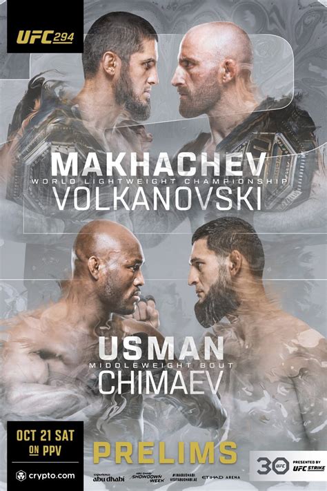 UFC 294: Makhachev vs. Volkanovski 2 (2023) - Posters — The Movie ...