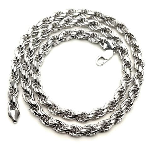 925 Sterling Silver 6MM Rope Chain Necklace - Jawa Jewelers