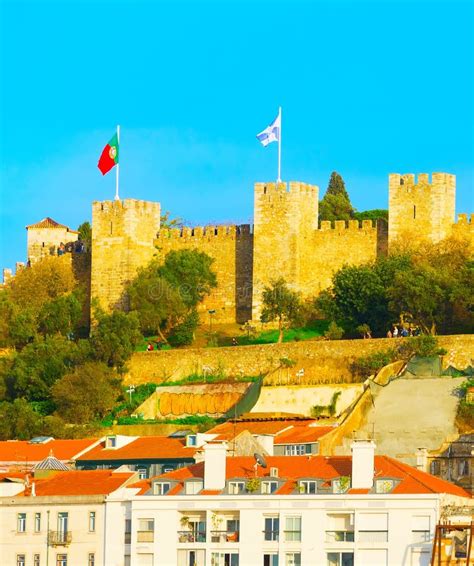 Ancient Lisbon Castle, Portugal Stock Photo - Image of historic, jorge: 121972640