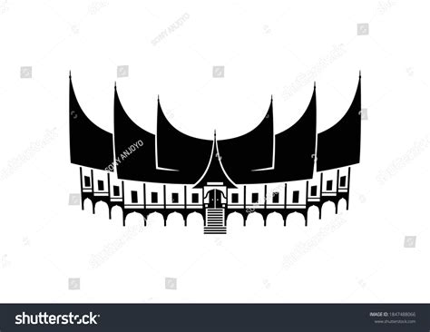 Gadang House Silhouette Indonesia Stock Vector (Royalty Free) 1847488066 | Shutterstock