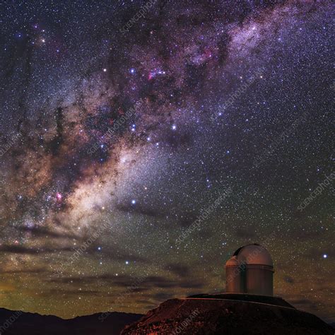 Milky Way over La Silla observatory - Stock Image - C022/6647 - Science Photo Library