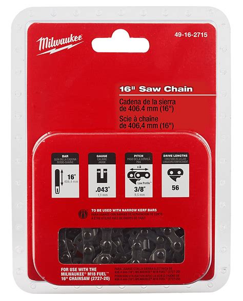 Milwaukee Tool 16-inch Chainsaw Chain (fits 2727-21HD Chainsaw) | The Home Depot Canada