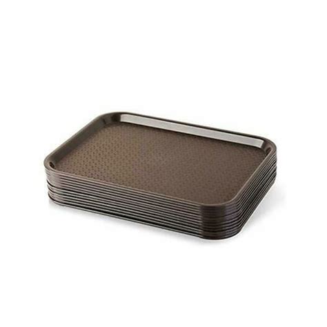 Plastic Brown Food Tray | Heavy-Duty Fast Food Tray | Multi-Purpose ...