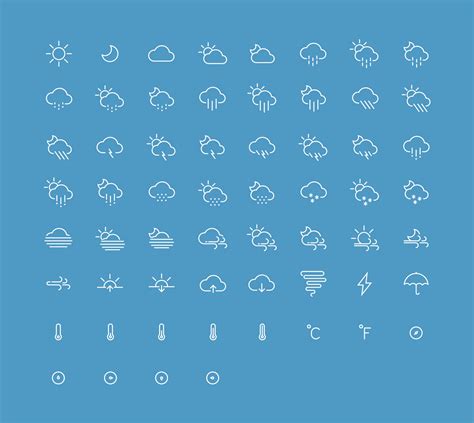 Free iOS Weather Icons (PSD,AI)