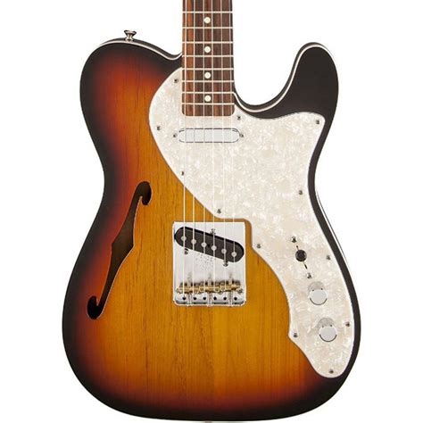 Fender FSR Deluxe Telecaster Thinline, RW, 3 Tone Sunburst at Gear4music.com