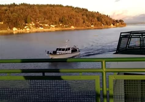 Boat Rams Ferry Near Vashon Island!