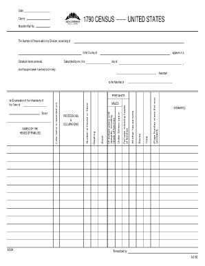 1790 Census Blank Form - Mymcpl - Fill and Sign Printable Template Online