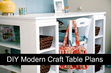 DIY Modern Craft Table Plans - Homestead & Survival