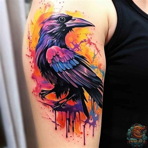 The Mysterious and Mythical Meanings Behind the Iconic Raven Tattoo: 57 ...