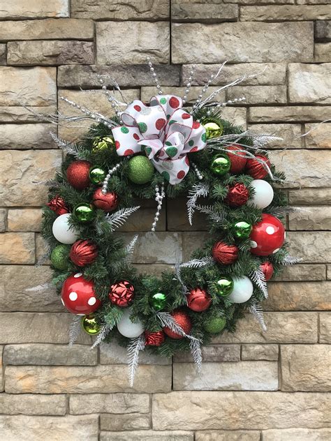 Whoville Christmas Wreath-Whoville Whimsy Silk Evergreen Christmas Decor-Grinch Front Door ...