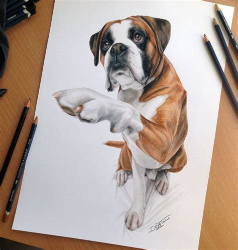 35 Beautiful Dog Drawings and Art works from top artists | Color pencil ...