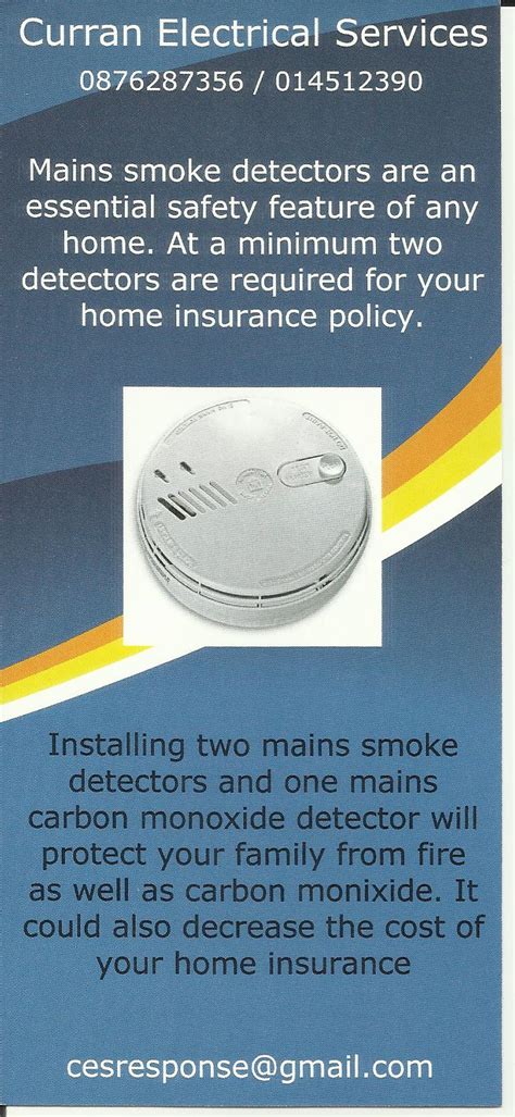 Smoke Detector Installation - Curran Electrical Services Dublin, Ireland