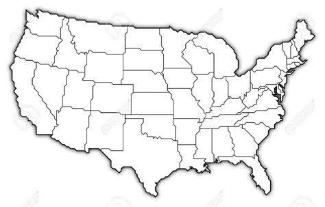 United States Outline Drawing at GetDrawings | Free download