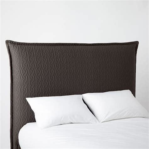 Matelasse Slipcover Headboard - Slate | west elm