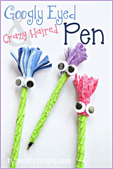 Googly Eyes Pen Craft - Typically Simple