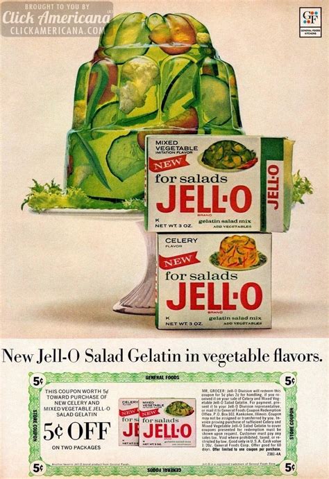 Jell-O Salad Gelatin: Would you eat jello in celery & mixed vegetable ...