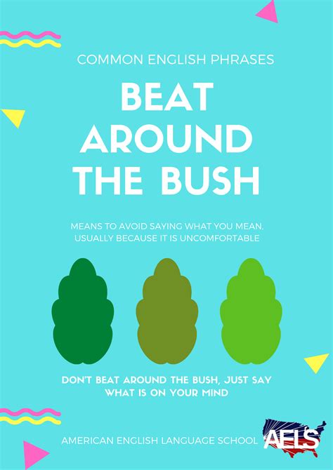 English Phrase: Beat around the Bush | English phrases, Idioms and phrases, Phrase